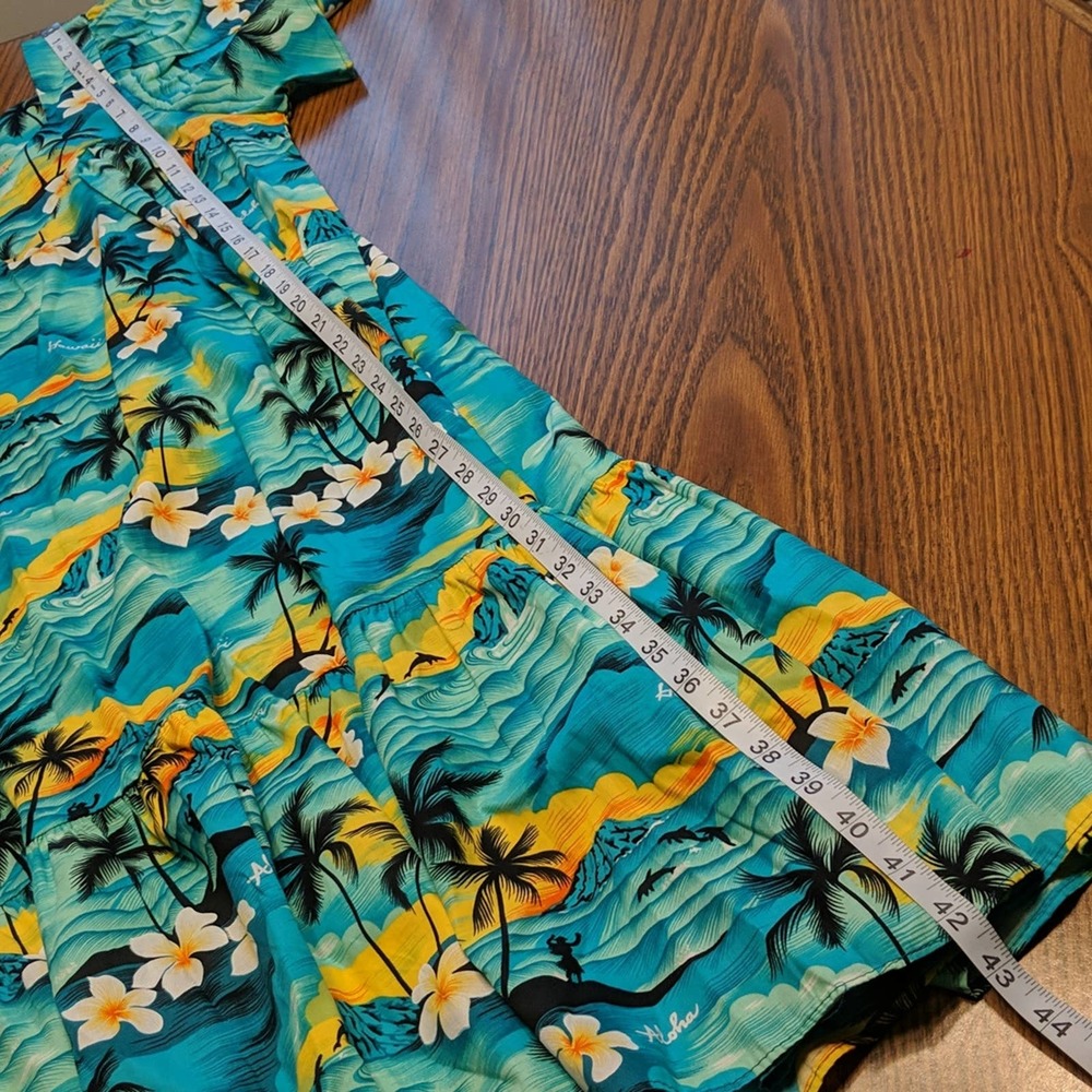 Winnie Fashion Hawaiian Dress Tropical Sunset Midi Small - Picture 7 of 10